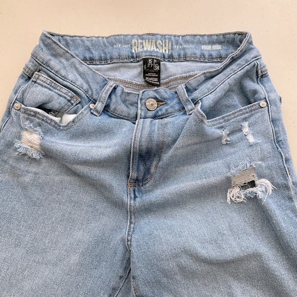 Rewash Jeans Women’s Size 5 Hi Rise Blue Distressed - Picture 3 of 6